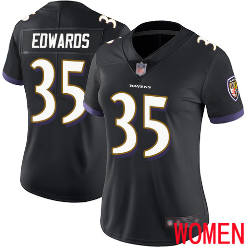 Baltimore Ravens Limited Black Women Gus Edwards Alternate Jersey NFL Football 35 Vapor Untouchable